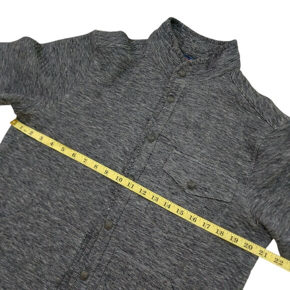 Good Man Quilted Jacket Mens Large Heathered Gray Snap Mock Neck Cotton Casual - Picture 11 of 12